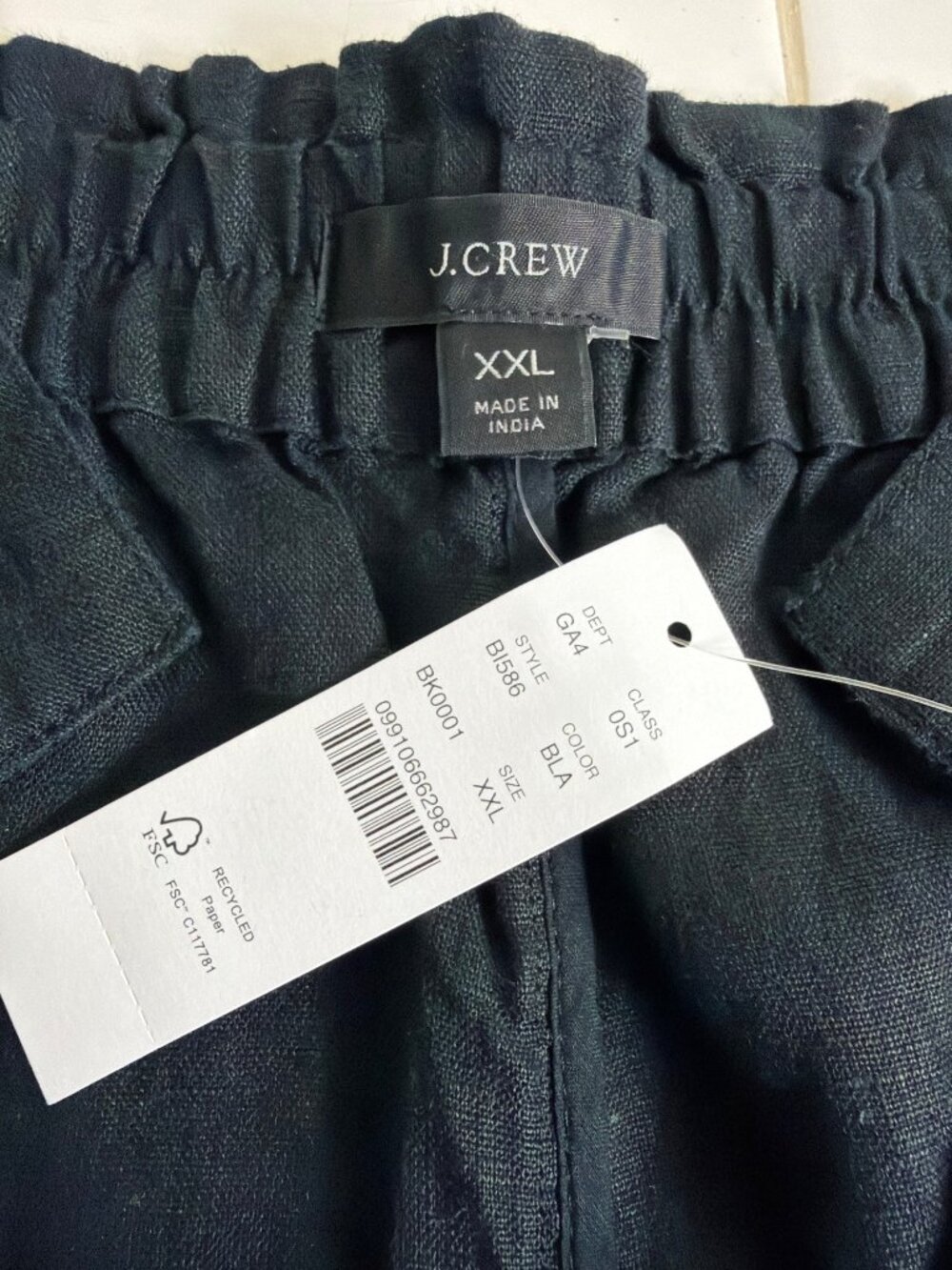 J Crew NWT Black 100% Linen Relaxed Romper XXL Resort Vacation - Picture 6 of 15